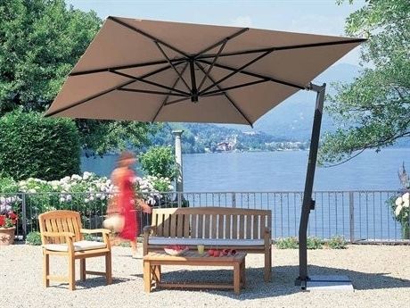 Well Known Fim C Series 9.5' Square Cantilever Patio Umbrella Regarding Square Cantilever Patio Umbrellas (Photo 1 of 15)
