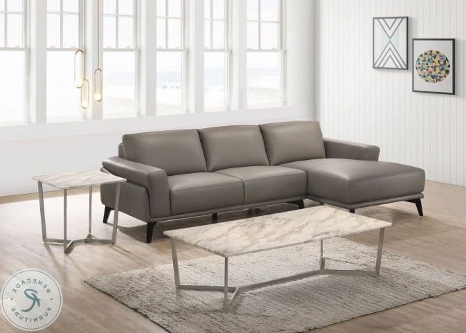 Featured Photo of Matilda 100% Top Grain Leather Chaise Sectional Sofas
