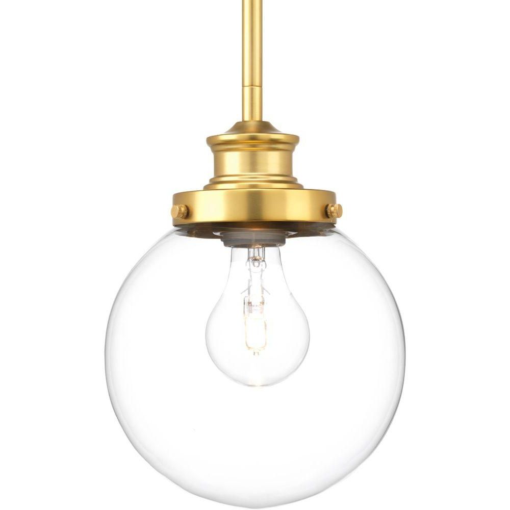 Featured Photo of Bubbles Clear And Natural Brass One Light Chandeliers