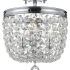Polished Chrome Three-Light Chandeliers With Clear Crystal