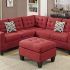 Red Sectional Sofas With Ottoman