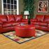 Red Leather Couches And Loveseats