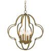 Brass Four-Light Chandeliers (Photo 15 of 15)