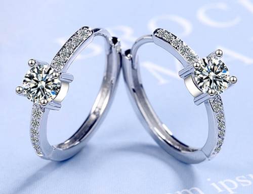 Hoop Diamond Ring Earring