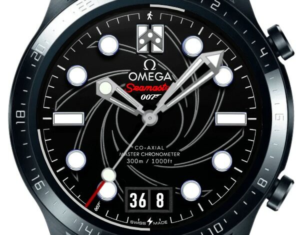 Omega 007 realistic series watch face