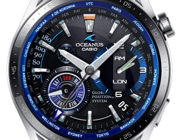 Casio oceanus realistic watch face theme