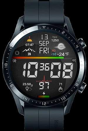 Amazing digital watch face for Hikers