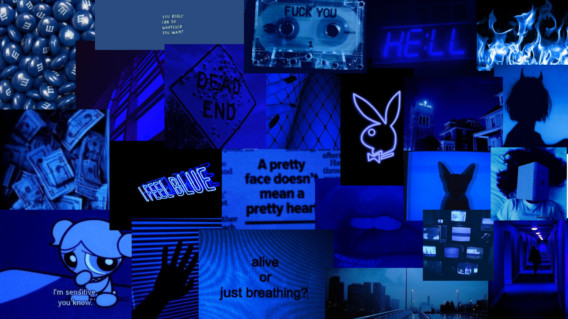 Grunge Dark Blue Aesthetic Wallpaper For Desktop Iphone Fancyodds