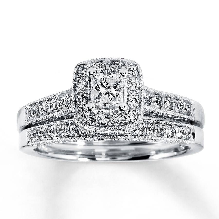 Featured Photo of Princess Cut Diamond Wedding Rings Sets