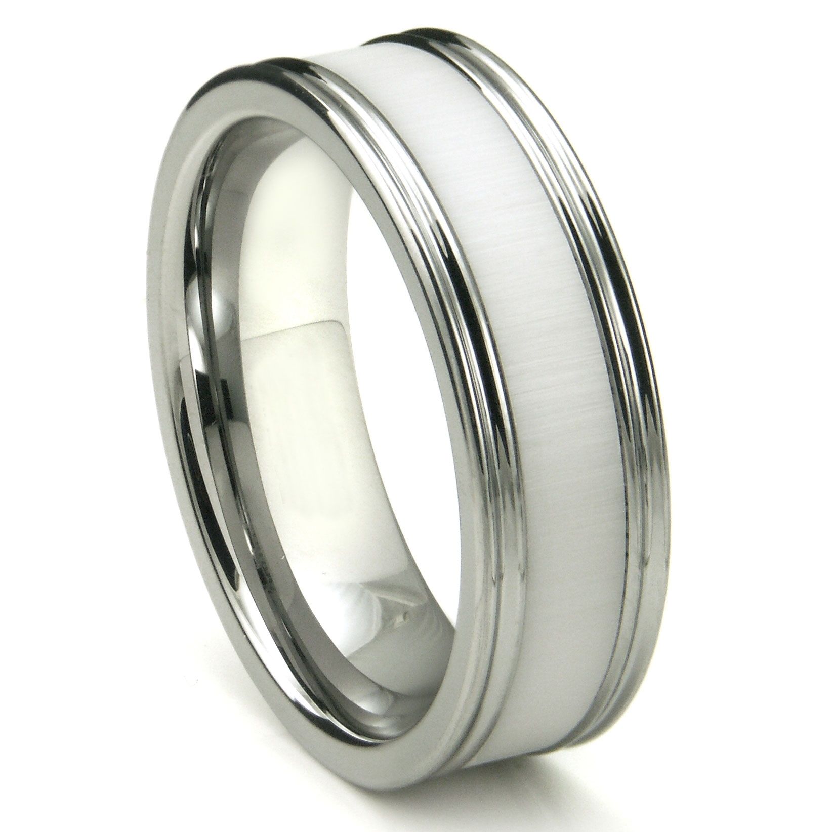 Featured Photo of White Ceramic Wedding Bands