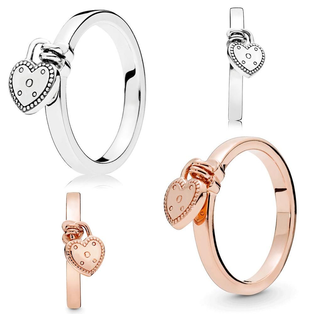 Featured Photo of Heart Shaped Padlock Rings