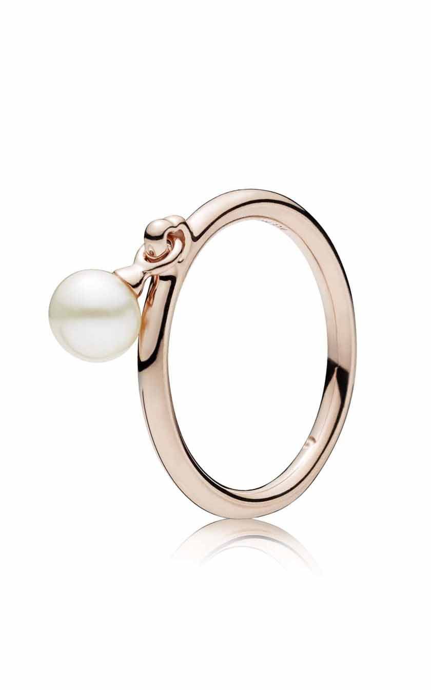 Contemporary Pearl Ring Pandora Rose™ & Freshwater Cultured 187525p 48 Pertaining To Recent Dangling Freshwater Cultured Pearl Rings (Gallery 11 of 25)