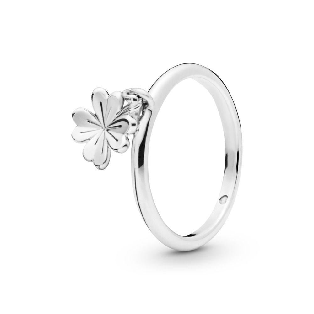 Featured Photo of Dangling Four Leaf Clover Rings