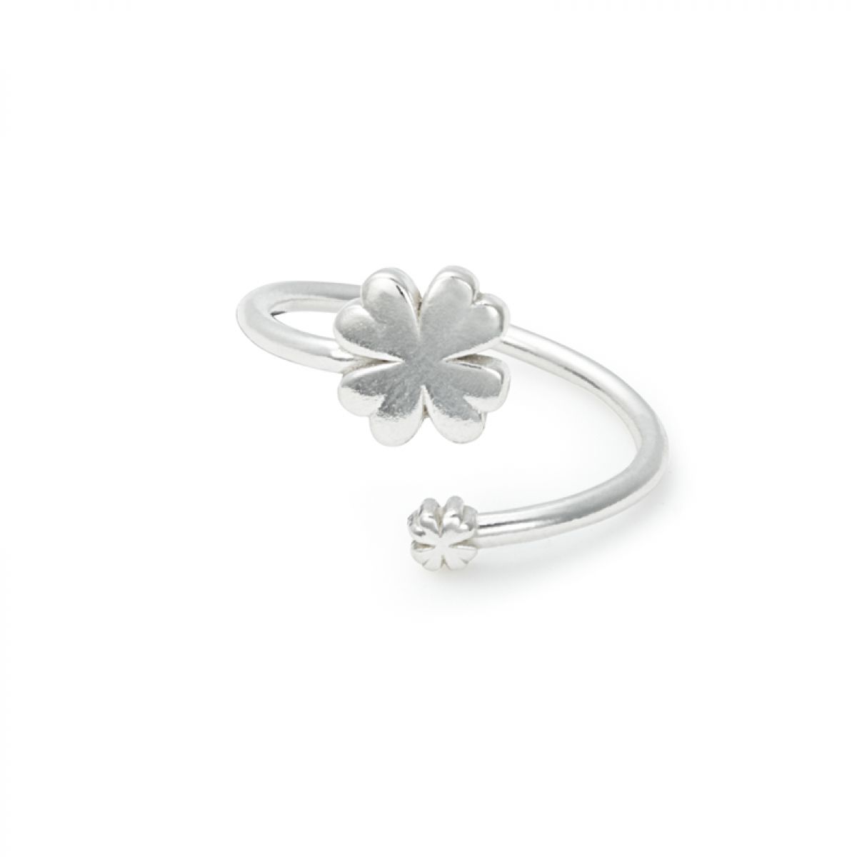 Four Leaf Clover Ring Wrap In Sterling Silver| Alex And Ani Intended For 2018 Dangling Four Leaf Clover Rings (Gallery 4 of 25)