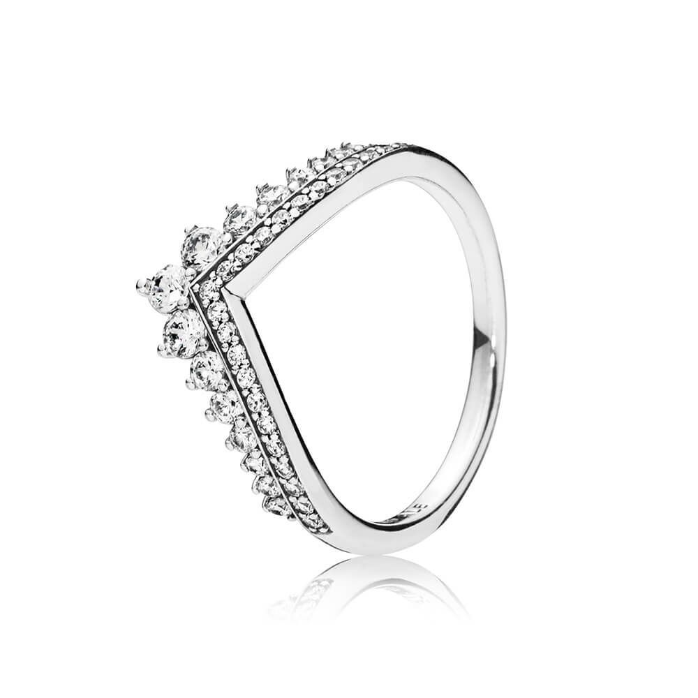 Princess Wish Ring, Clear Cz | Christmas List | Sterling Silver Pertaining To Most Current Wheat Grains Wishbone Rings (Gallery 9 of 25)