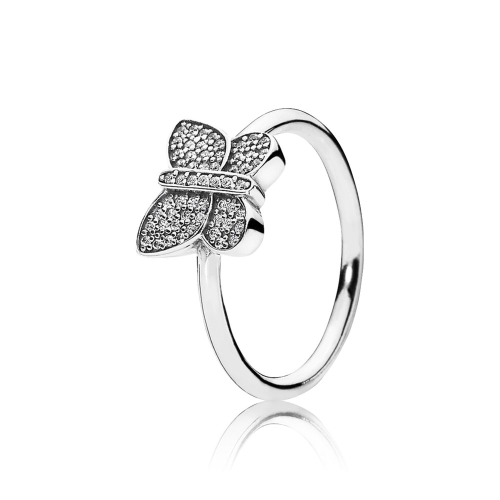 Shop For Pandora Ring Sparkling Butterfly Ring, Clear Cz | Pandora In Most Popular Sparkling Butterfly Rings (Gallery 1 of 25)