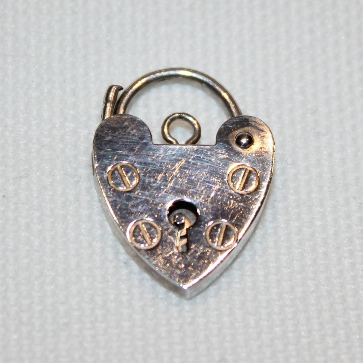 Sterling Silver Heart Padlock (suitable For A Bracelet) London 1990 Pertaining To Most Recent Heart Shaped Padlock Rings (Gallery 11 of 25)