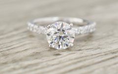 Round Brilliant Diamond Micropavé Engagement Rings