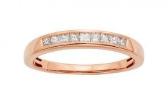 Certified Diamond Anniversary Bands in Rose Gold