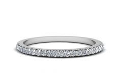 Diamond Double Row Anniversary Bands in 14k White Gold