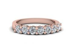 Diamond Anniversary Bands in Rose Gold