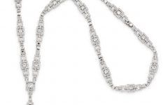 Diamond Sautoir Necklaces in Platinum