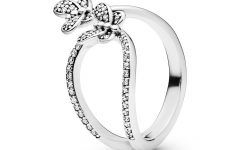 Sparkling Butterfly Open Rings