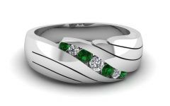 Men's Wedding Bands Emerald