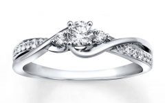 White Gold and Diamond Engagement Rings