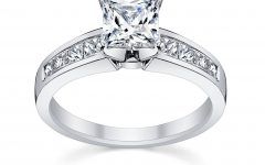 Princess Cut Diamond Engagement Rings with Side Stones
