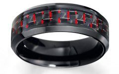 Black and Red Men's Wedding Bands