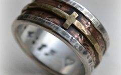 Mens Wedding Bands with Cross