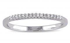 Diamond Accent Anniversary Bands in Sterling Silver