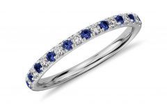 Diamond and Sapphire Wedding Rings