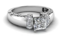 Diamond Zig-zag Anniversary Rings in 18k White Gold