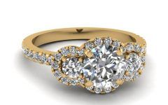 Engagement Rings with Yellow Stone