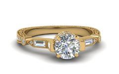 Vintage Style Yellow Gold Engagement Rings