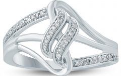 Diamond Wave Vintage-style Anniversary Bands in 10k White Gold
