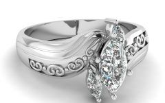 Marquise and Princess-cut Composite Diamond Six Stone Anniversary Bands