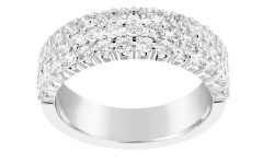 Diamond Two Row Anniversary Bands in White Gold