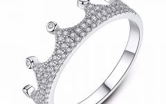 Black Sparkling Crown Rings