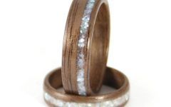 Wood Inlay Wedding Rings