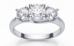 3 Stone Platinum Engagement Rings