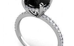 Black Diamond Wedding Rings for Her