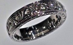 Western Engraved Wedding Rings