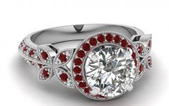 White Gold Ruby Engagement Rings