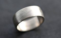 8mm White Gold Wedding Bands