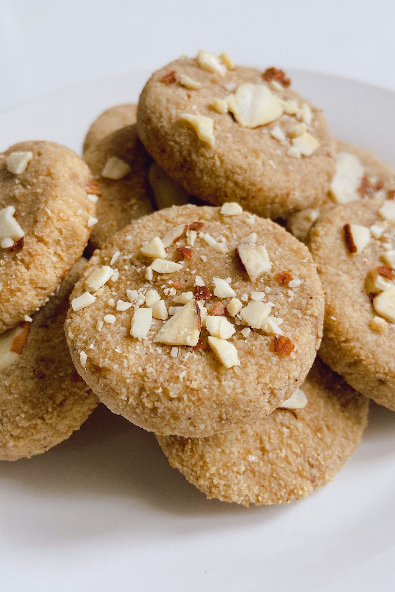 Almond cookies served on a plate