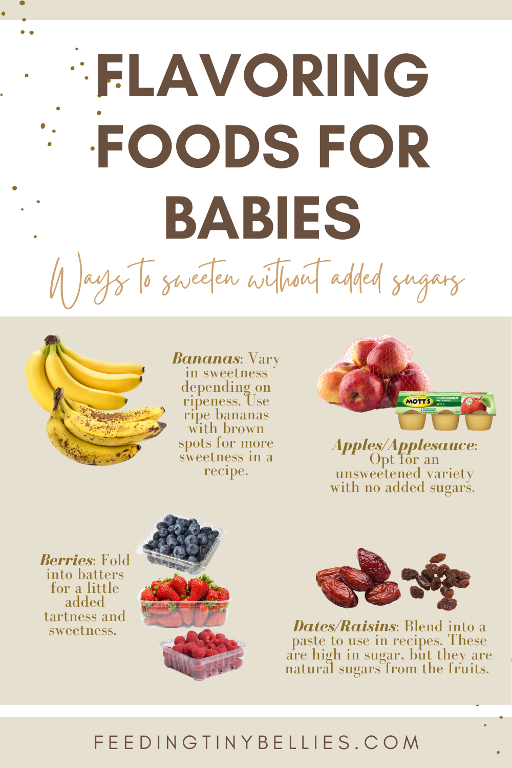 Flavoring foods for babies - Ways to sweeten without added sugars
