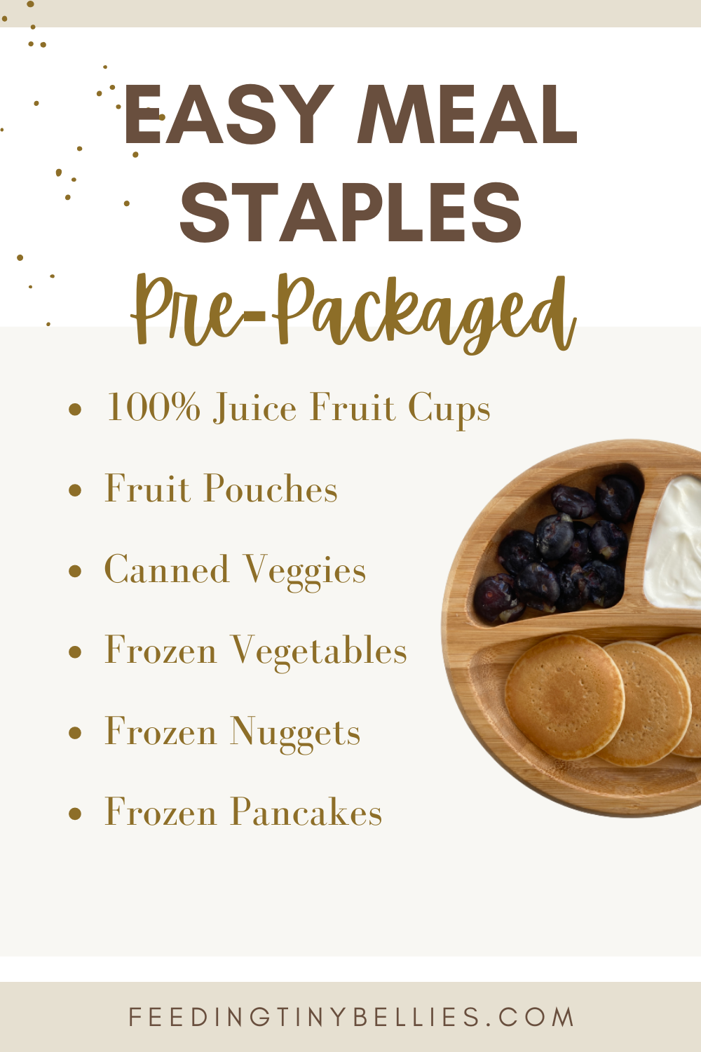 Easy Toddler Meal Staples - Pre-Packaged